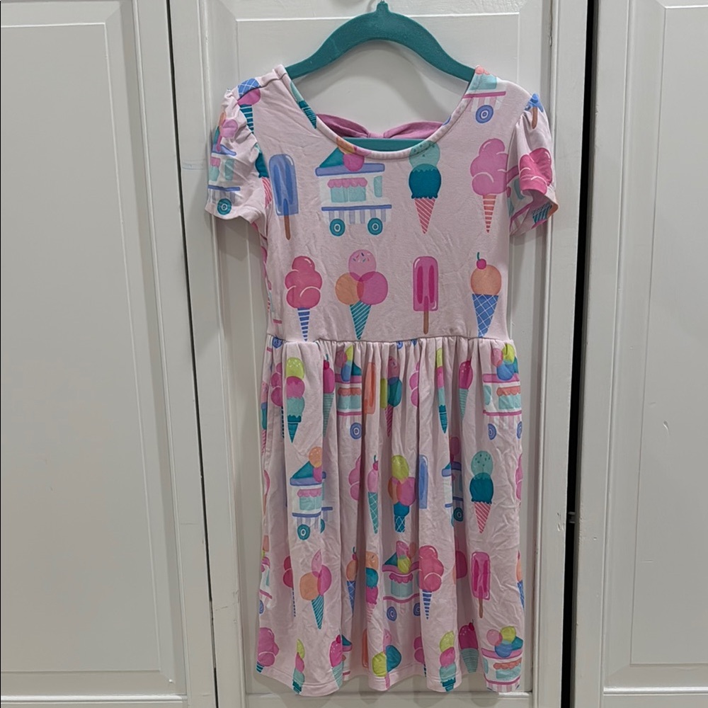 BRAND NEW little sleepies Play Ice Cream Print Kids Dress